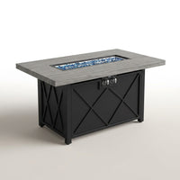 42 In. 60,000BTU Fire Pit Propane Gas Fire Pit Table Rectangular Tabletop — Studio Shot