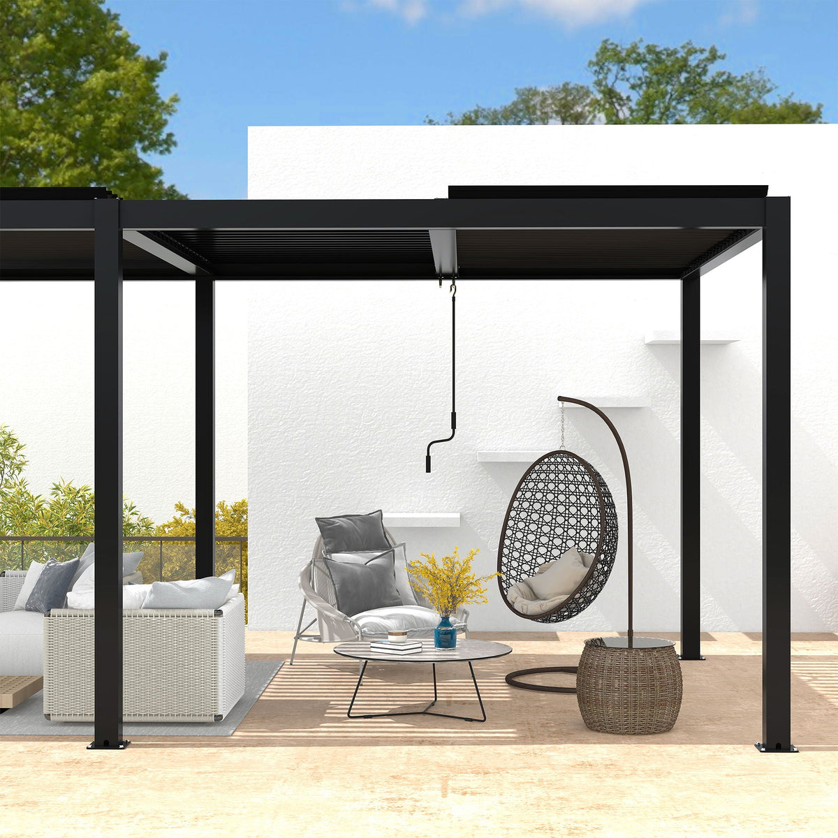 10x19 Louver Pergola Aluminium Frame & Louvers