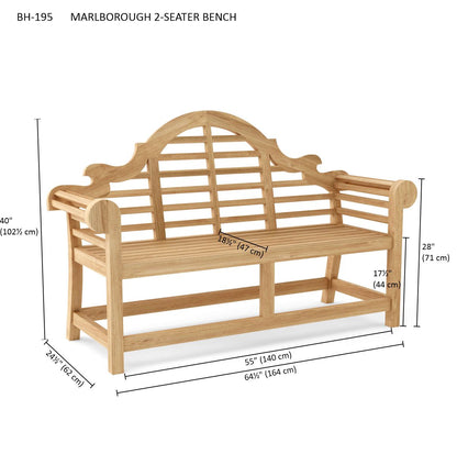MARLBOROUGH 2-SEATER BENCH
