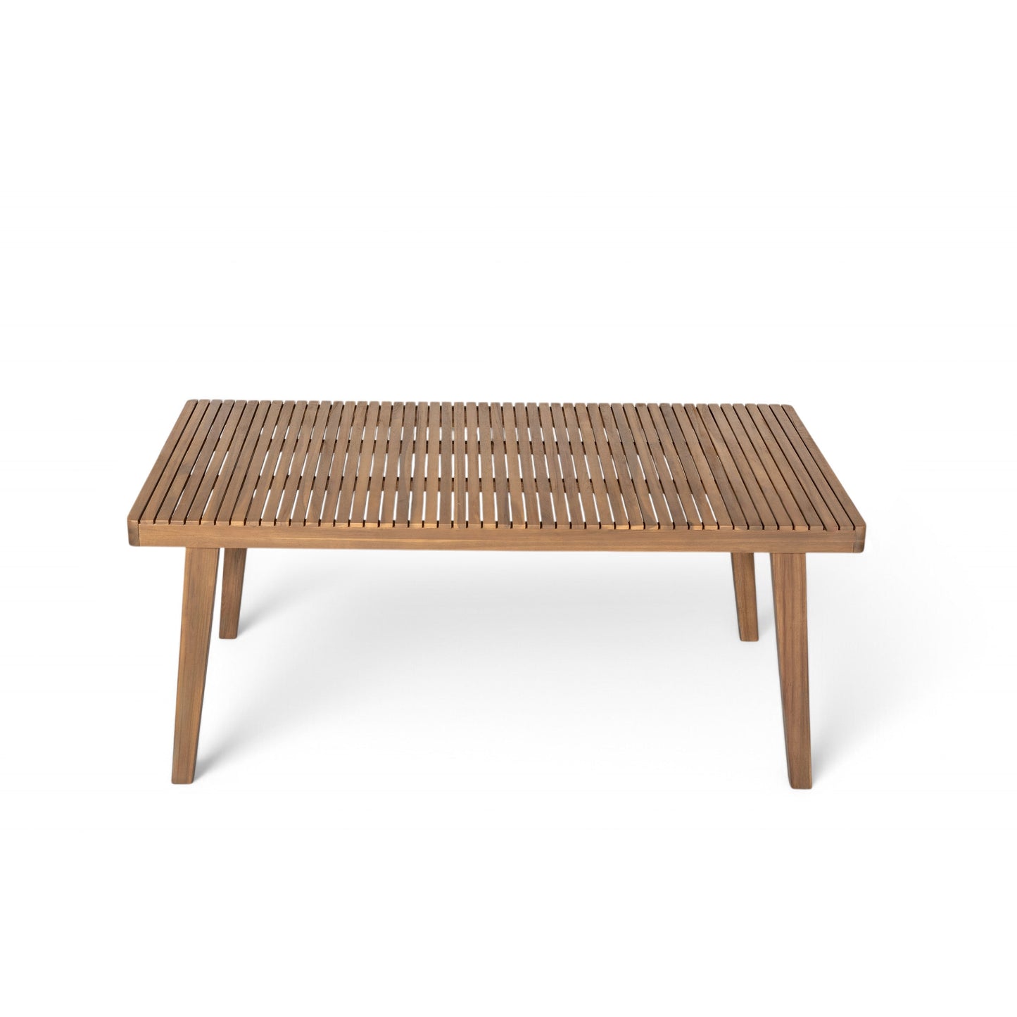 7-Piece Outdoor Acacia Wood Dining Set, 69" Rectangular Patio Table & 6 Mix
