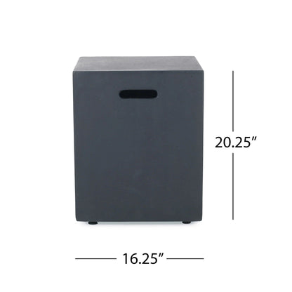 Outdoor 50000 BTU Propane Fire Pit, Dark Grey, with Tank Holder