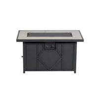 Gas Fire Pit Table Built for Year-Round Gathering, 60,000BTU Heat Output, 42 Inch Rectangular Top, Steel Base