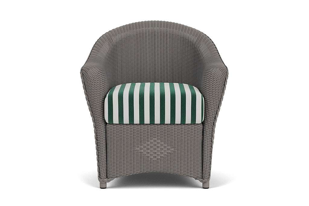 Lloyd Flanders Reflections Dining Armchair — Pewter / Safari White Stripe — manufacturer configuration [67823027650654]
