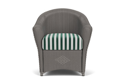 Lloyd Flanders Reflections Dining Armchair — Pewter / Safari White Stripe — manufacturer configuration [67823027650654]