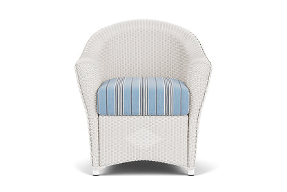 Lloyd Flanders Reflections Dining Armchair — White / Hansen Sky — manufacturer configuration [67823028764766]