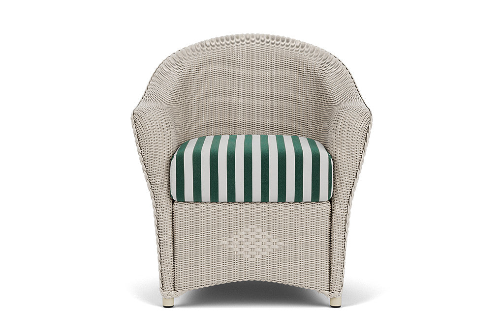 Lloyd Flanders Reflections Dining Armchair — Linen / Safari White Stripe — manufacturer configuration [67823026995294]