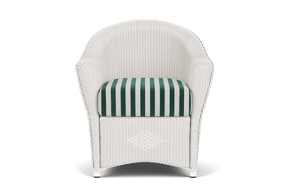 Lloyd Flanders Reflections Dining Armchair — White / Safari White Stripe — manufacturer configuration [67823028961374]