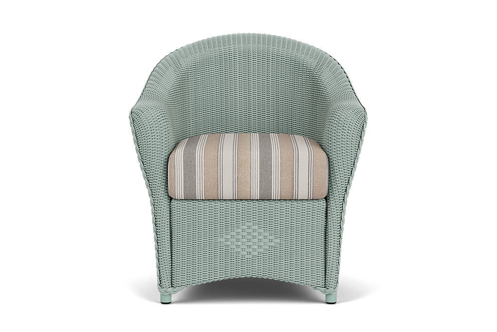 Lloyd Flanders Reflections Dining Armchair — Sea Glass / Purveyor Pewter — manufacturer configuration [67823028240478]