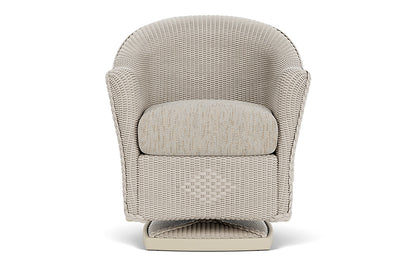 Lloyd Flanders Reflections Swivel Rocker Dining Armchair — Linen / Charlotte Sparrow — manufacturer configuration [67823060254814]