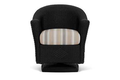 Lloyd Flanders Reflections Swivel Rocker Dining Armchair — Ebony / Purveyor Pewter — manufacturer configuration [67823059402846]