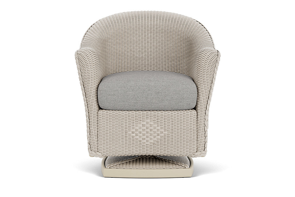 Lloyd Flanders Reflections Swivel Rocker Dining Armchair — Linen / Demo Stone — manufacturer configuration [67823060090974]