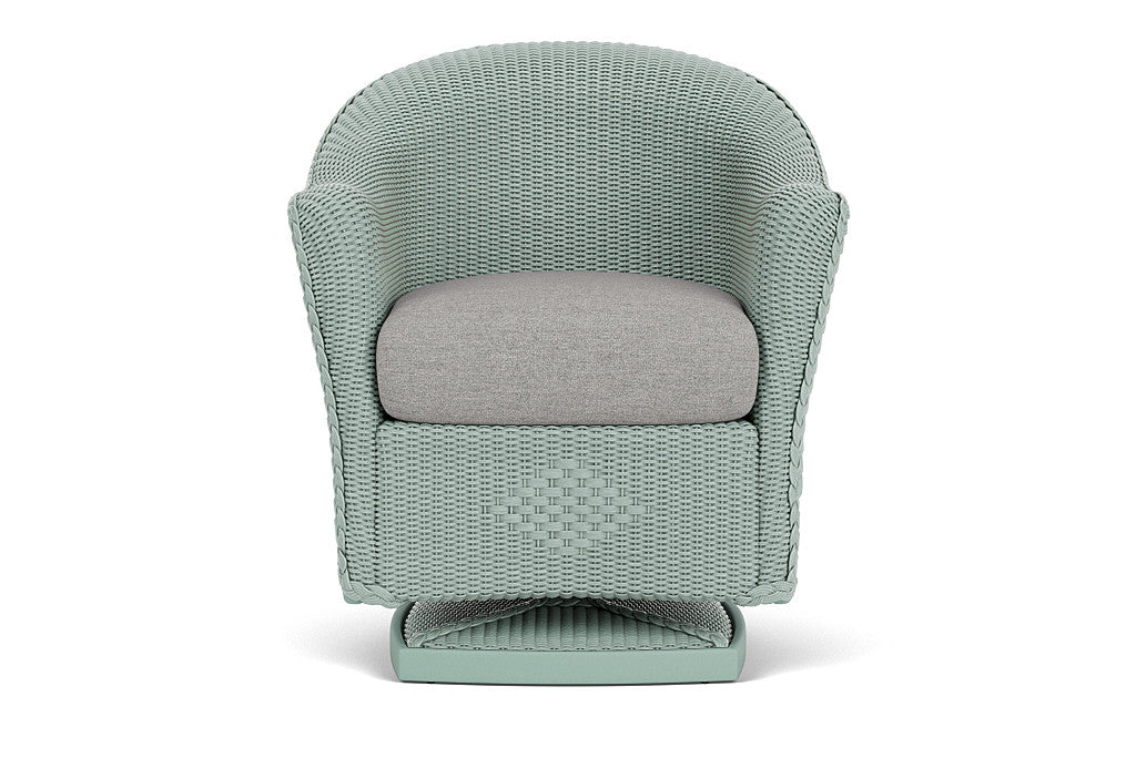 Lloyd Flanders Reflections Swivel Rocker Dining Armchair — Sea Glass / Demo Stone — manufacturer configuration [67823061401694]
