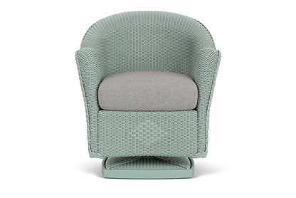Lloyd Flanders Reflections Swivel Rocker Dining Armchair — Sea Glass / Demo Stone — manufacturer configuration [67823061401694]