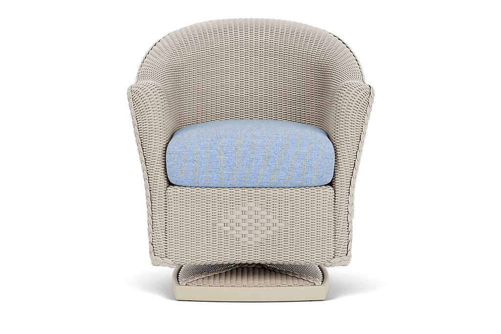 Lloyd Flanders Reflections Swivel Rocker Dining Armchair — Linen / Demo Skyway — manufacturer configuration [67823059763294]