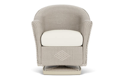 Lloyd Flanders Reflections Swivel Rocker Dining Armchair — Linen / Sailcloth Salt — manufacturer configuration [67823060025438]