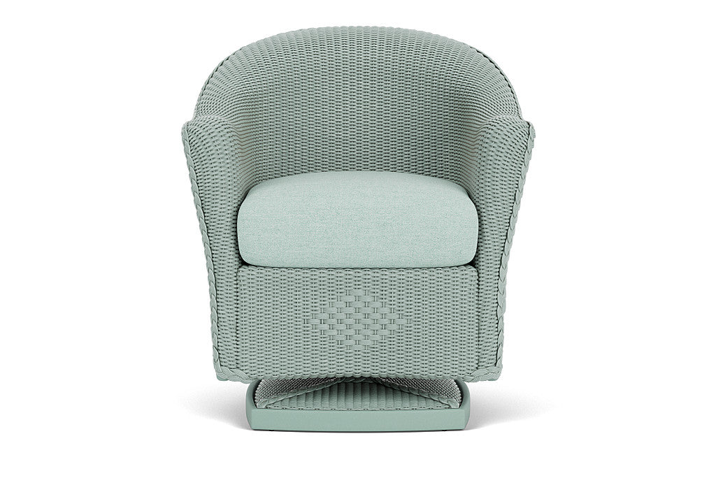 Lloyd Flanders Reflections Swivel Rocker Dining Armchair — Sea Glass / Demo Mist — manufacturer configuration [67823061598302]