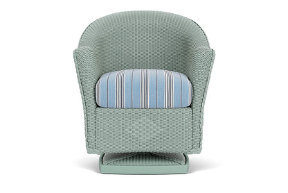 Lloyd Flanders Reflections Swivel Rocker Dining Armchair — Sea Glass / Hansen Sky — manufacturer configuration [67823061237854]