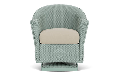Lloyd Flanders Reflections Swivel Rocker Dining Armchair — Sea Glass / Rumba Straw — manufacturer configuration [67823061270622]