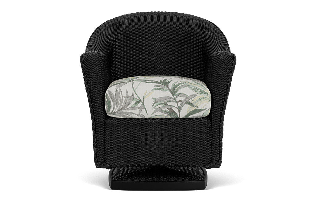 Lloyd Flanders Reflections Swivel Rocker Dining Armchair — Ebony / Calidora Mist — manufacturer configuration [67823059337310]