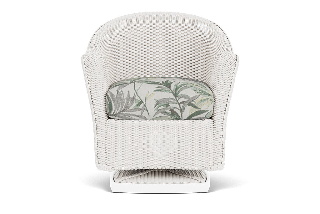 Lloyd Flanders Reflections Swivel Rocker Dining Armchair — White / Calidora Mist — manufacturer configuration [67823061958750]