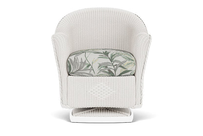 Lloyd Flanders Reflections Swivel Rocker Dining Armchair — White / Calidora Mist — manufacturer configuration [67823061958750]