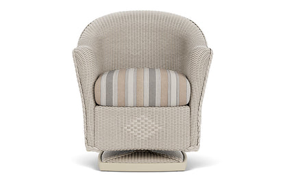 Lloyd Flanders Reflections Swivel Rocker Dining Armchair — Linen / Purveyor Pewter — manufacturer configuration [67823060058206]