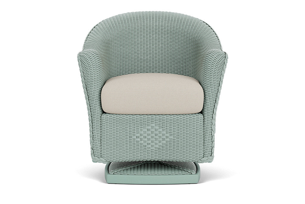 Lloyd Flanders Reflections Swivel Rocker Dining Armchair — Sea Glass / Fife Fog — manufacturer configuration [67823061205086]