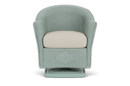 Lloyd Flanders Reflections Swivel Rocker Dining Armchair — Sea Glass / Fife Fog — manufacturer configuration [67823061205086]