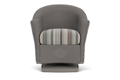 Lloyd Flanders Reflections Swivel Rocker Dining Armchair — Pewter / Lima Heron — manufacturer configuration [67823060975710]