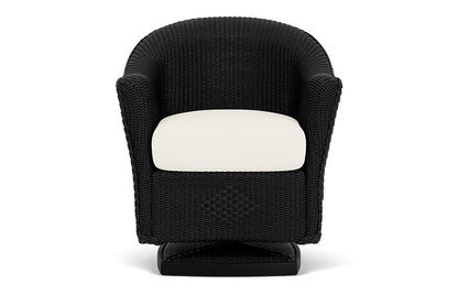 Lloyd Flanders Reflections Swivel Rocker Dining Armchair — Ebony / Sailcloth Salt — manufacturer configuration [67823059370078]