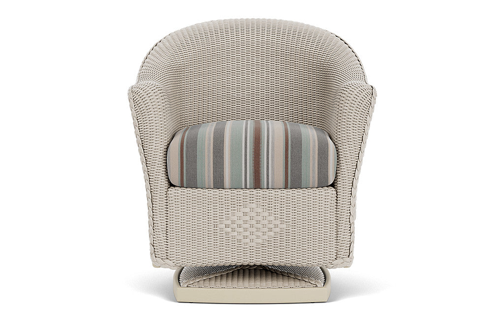 Lloyd Flanders Reflections Swivel Rocker Dining Armchair — Linen / Lima Heron — manufacturer configuration [67823060320350]