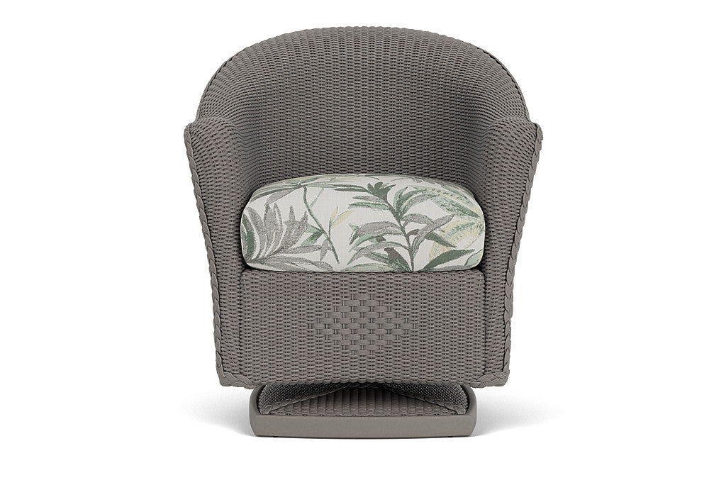 Lloyd Flanders Reflections Swivel Rocker Dining Armchair — Pewter / Calidora Mist — manufacturer configuration [67823060648030]
