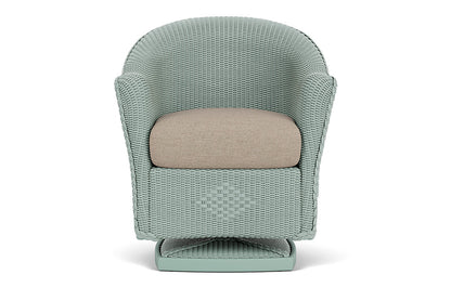 Lloyd Flanders Reflections Swivel Rocker Dining Armchair — Sea Glass / Demo Oatmeal — manufacturer configuration [67823061139550]