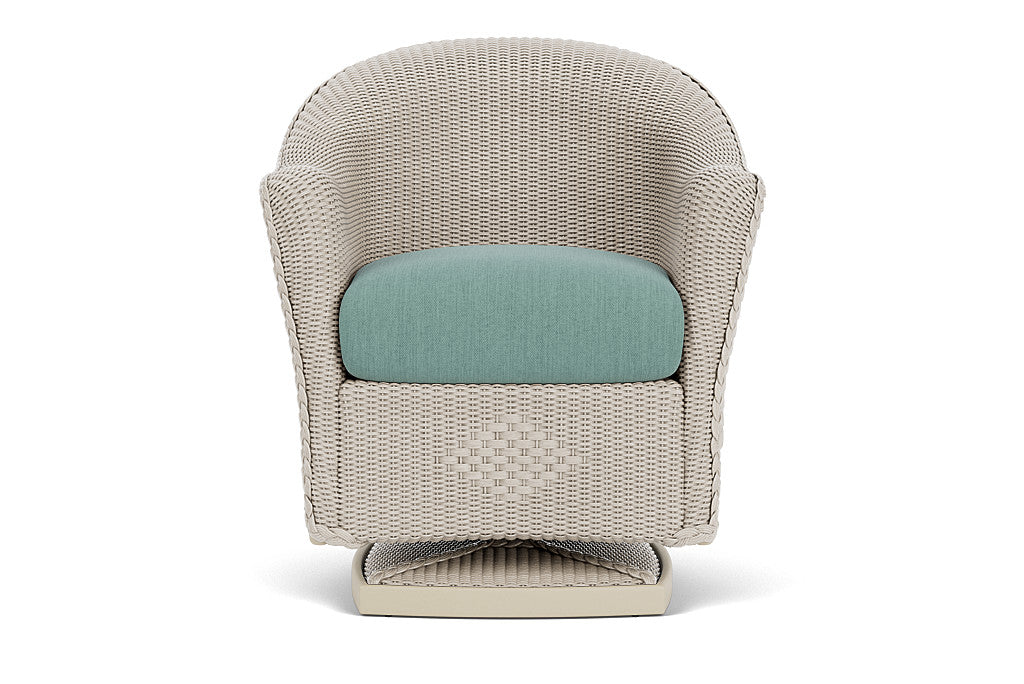 Lloyd Flanders Reflections Swivel Rocker Dining Armchair — Linen / Loveboat Mint — manufacturer configuration [67823059796062]