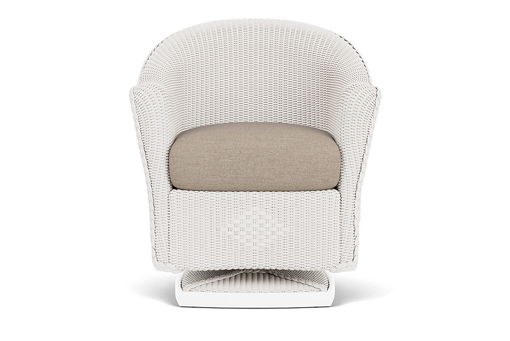 Lloyd Flanders Reflections Swivel Rocker Dining Armchair — White / Demo Oatmeal — manufacturer configuration [67823061794910]