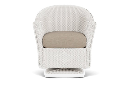 Lloyd Flanders Reflections Swivel Rocker Dining Armchair — White / Demo Oatmeal — manufacturer configuration [67823061794910]