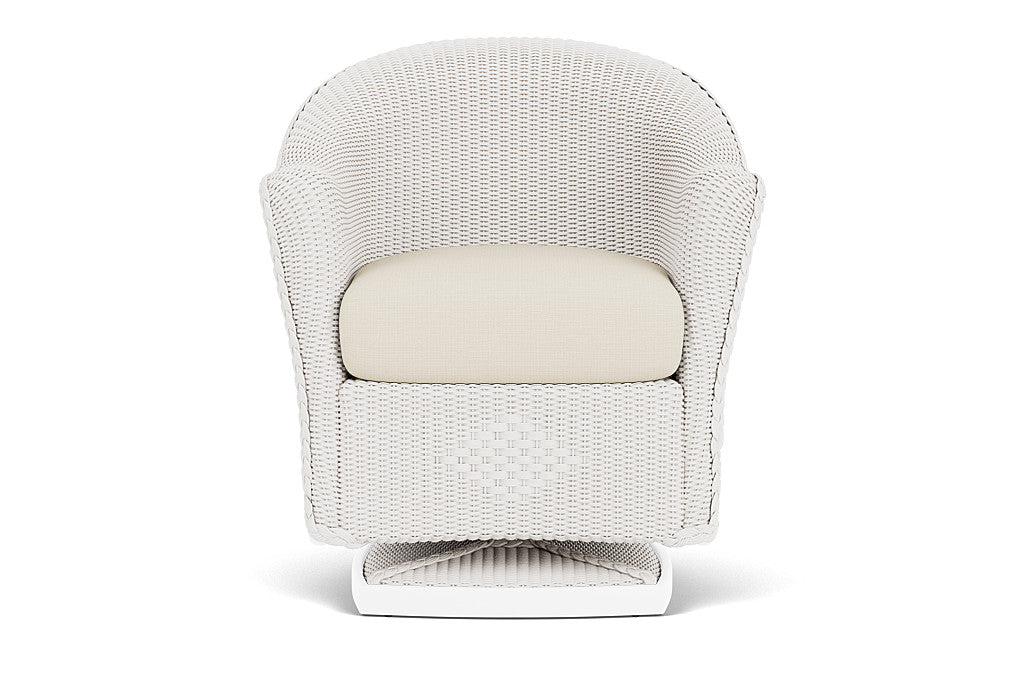 Lloyd Flanders Reflections Swivel Rocker Dining Armchair — White / Sailcloth Sailor — manufacturer configuration [67823062122590]