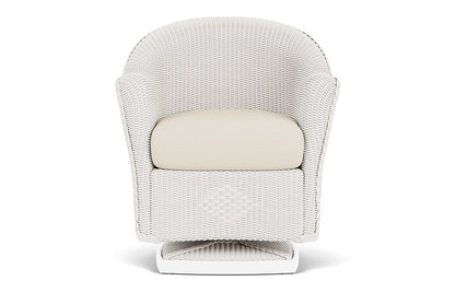 Lloyd Flanders Reflections Swivel Rocker Dining Armchair — White / Sailcloth Sailor — manufacturer configuration [67823062122590]