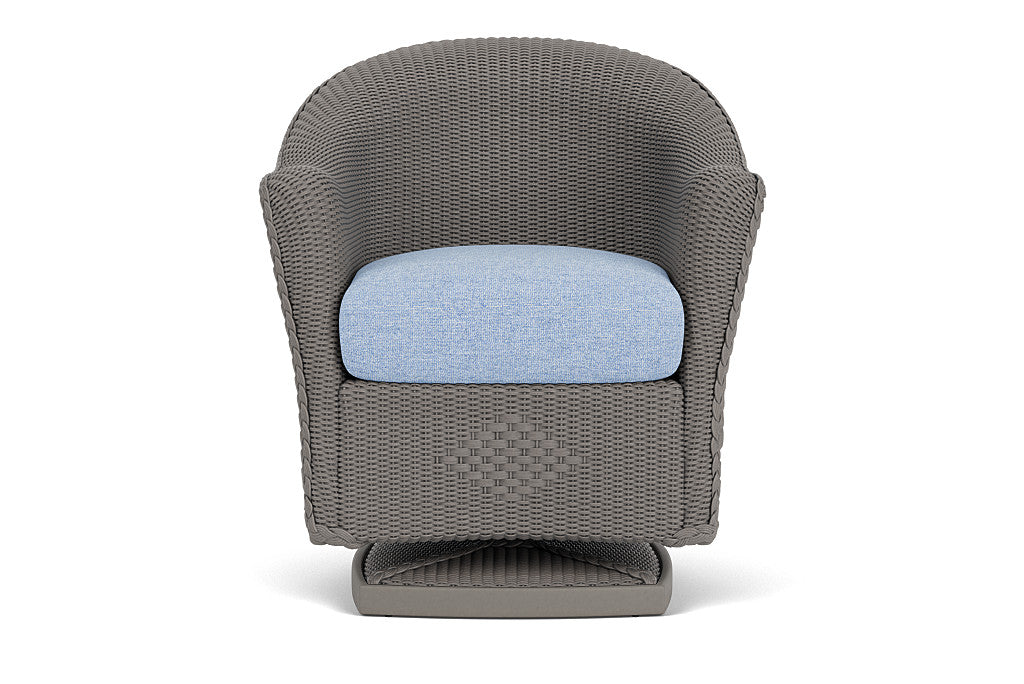 Lloyd Flanders Reflections Swivel Rocker Dining Armchair — Pewter / Demo Skyway — manufacturer configuration [67823060418654]