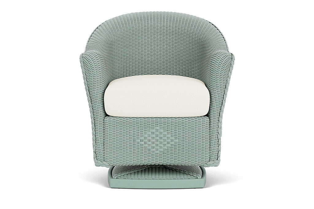 Lloyd Flanders Reflections Swivel Rocker Dining Armchair — Sea Glass / Sailcloth Salt — manufacturer configuration [67823061336158]