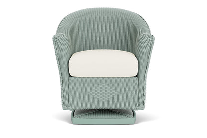 Lloyd Flanders Reflections Swivel Rocker Dining Armchair — Sea Glass / Sailcloth Salt — manufacturer configuration [67823061336158]