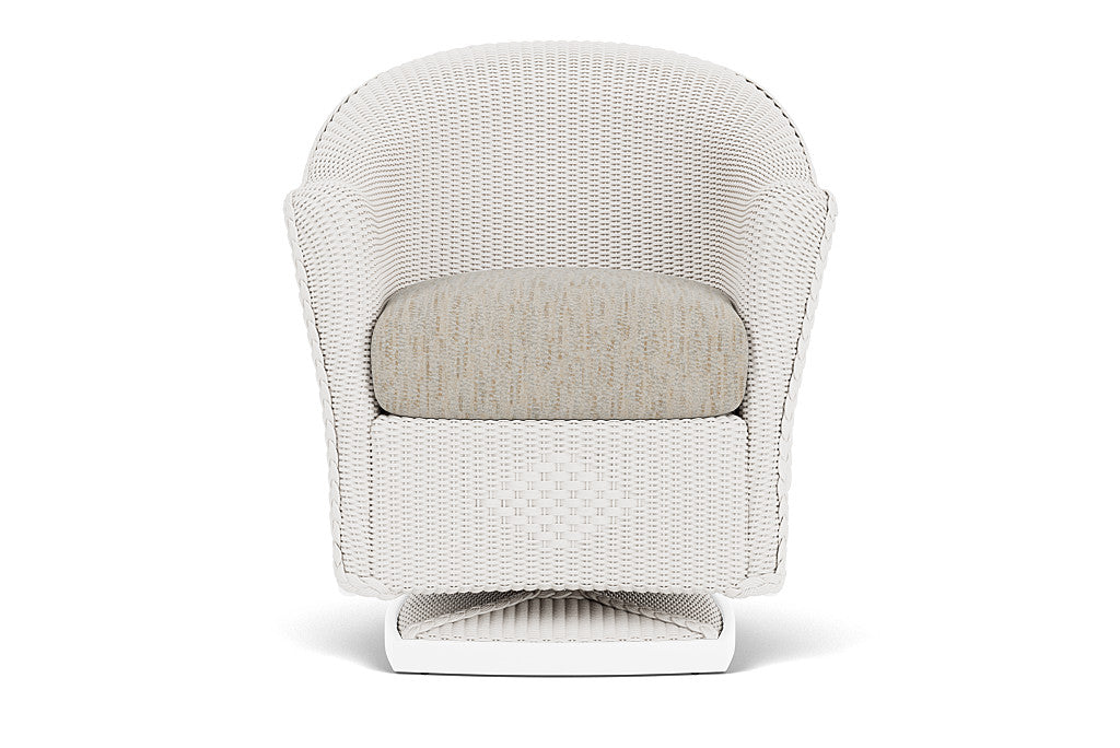 Lloyd Flanders Reflections Swivel Rocker Dining Armchair — White / Charlotte Sparrow — manufacturer configuration [67823062220894]