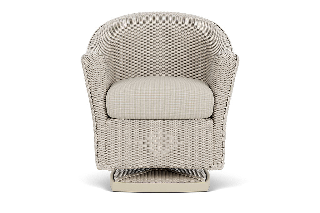 Lloyd Flanders Reflections Swivel Rocker Dining Armchair — Linen / Fife Fog — manufacturer configuration [67823059894366]