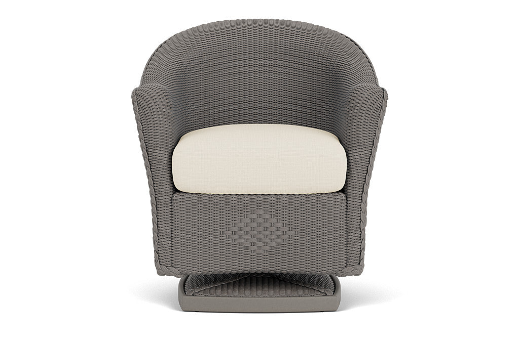 Lloyd Flanders Reflections Swivel Rocker Dining Armchair — Pewter / Sailcloth Sailor — manufacturer configuration [67823060811870]