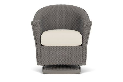 Lloyd Flanders Reflections Swivel Rocker Dining Armchair — Pewter / Sailcloth Sailor — manufacturer configuration [67823060811870]