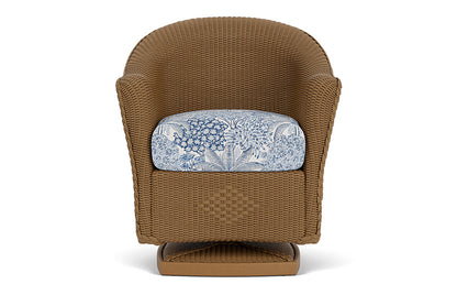 Lloyd Flanders Reflections Swivel Rocker Dining Armchair — Hickory / Utopia Coastal — manufacturer configuration [67860569096286]