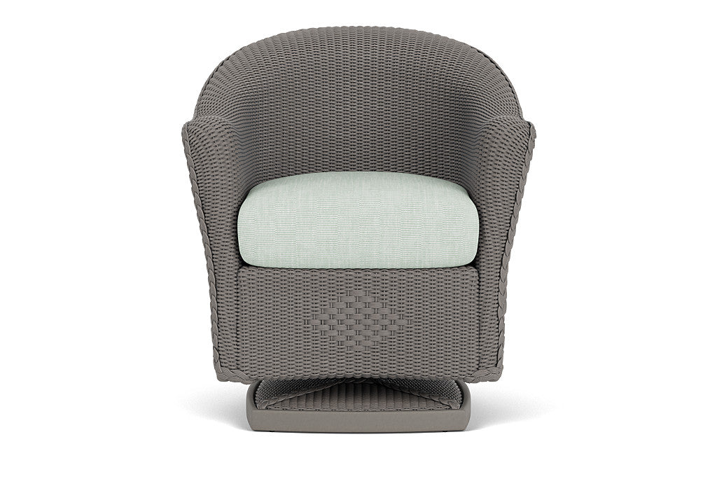 Lloyd Flanders Reflections Swivel Rocker Dining Armchair — Pewter / Shoshone Mist — manufacturer configuration [67823060844638]