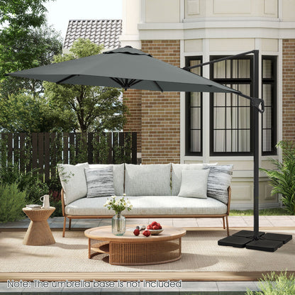 9 FT Cantilever Patio Umbrella with Vented Top and Sun-Protective Canopy