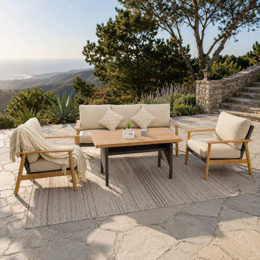 Outdoor Wicker Patio Furniture Sets 4 Pieces