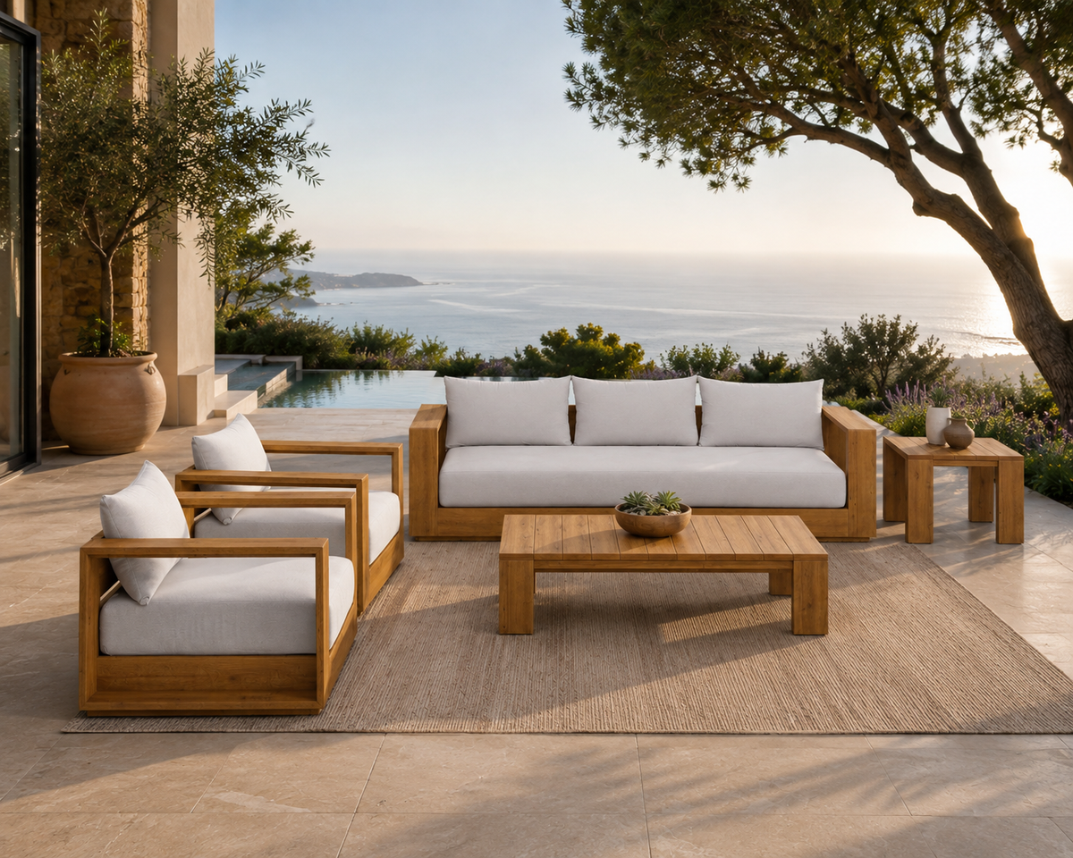 Tahoe 5-Piece Outdoor Patio Acacia Wood Furniture Set by Modway